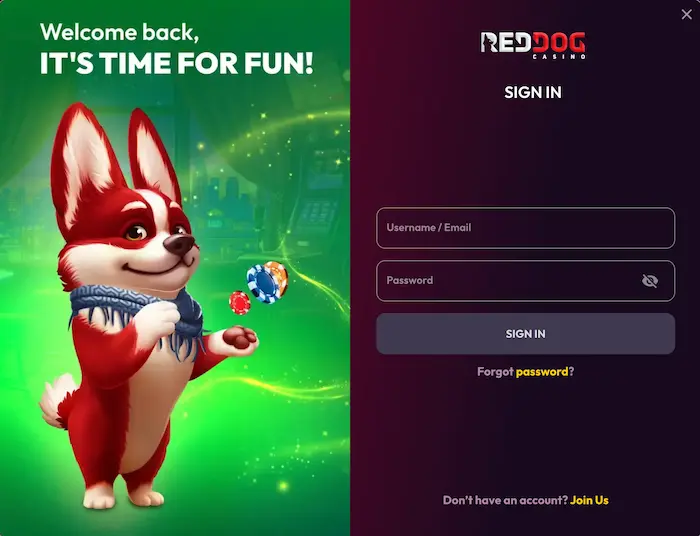 Red Dog Casino CA reg